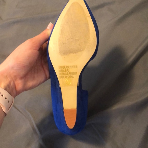 Blue Suede Wedges - Picture 5 of 6